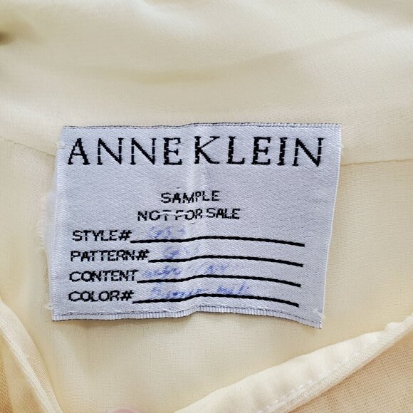 Anne Klein Vintage SAMPLE Buttermilk Yellow Linen Midi Career Pencil Skirt Sz 8 - Picture 4 of 9